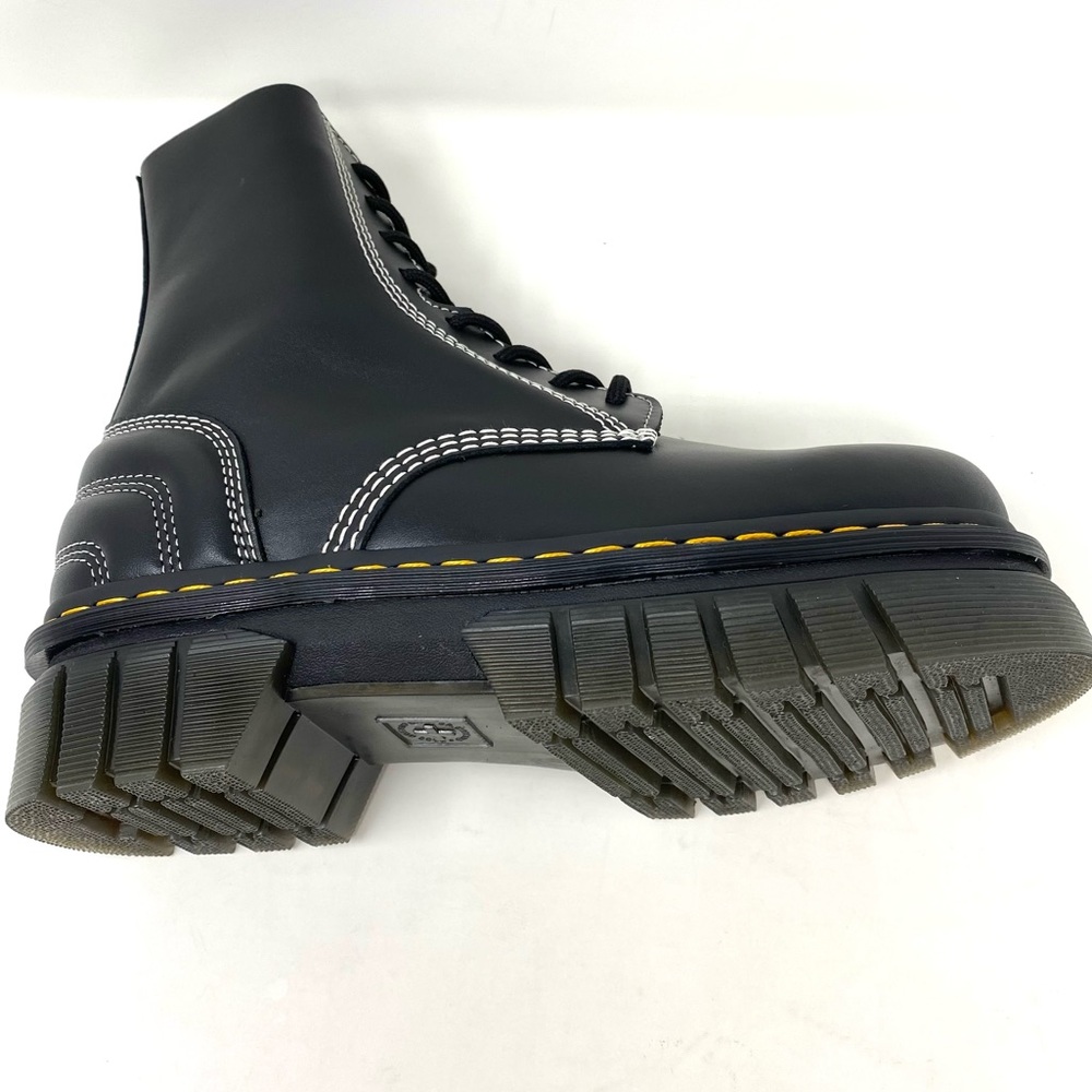 Dr. Martens Audrick  8I Quilted Lux Smooth Black Leather Lady’s Bo… - Picture 10 of 12